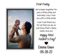 Daddy's First Father's Day Square Acrylic Plaque with Personalization