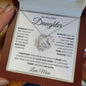 My Beautiful Daughter Keep Me In Your Heart Love, Mom Forever Love Necklace