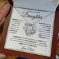 TO MY BEAUTIFUL DAUGHTER KEEP ME IN YOUR HEART FOREVER LOVE HEART PENDANT