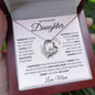 My Beautiful Daughter Keep Me In Your Heart Love, Mom Forever Love Necklace