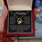 Daughter, Carry You In My Heart, Love Dad, Forever Love Necklace