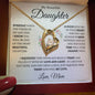 My Beautiful Daughter Keep Me In Your Heart Love, Mom Forever Love Necklace