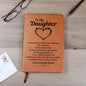 To My Daughter I Am So Proud Of You Vegan Leather Graphic Journal