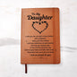 To My Daughter I Am So Proud Of You Vegan Leather Graphic Journal