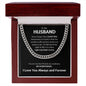 To My Husband, My Everything Cuban Link Chain