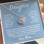 To My Daughter Given Me Many Reasons Love Knot Necklace