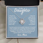 To My Daughter Given Me Many Reasons Love Knot Necklace