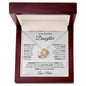 To My Beautiful Daughter Always Keep Me In Your Heart LK Necklace