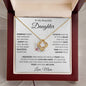 To My Beautiful Daughter Always Keep Me In Your Heart LK Necklace