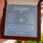 To My Daughter Given Me Many Reasons Love Knot Necklace