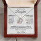 To My Beautiful Daughter Always Keep Me In Your Heart LK Necklace