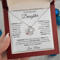 To My Beautiful Daughter Always Keep Me In Your Heart LK Necklace