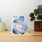 Love Between Father and Daughter Printed Heart Shaped Acrylic Plaque