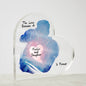 Love Between Father and Daughter Printed Heart Shaped Acrylic Plaque
