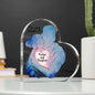 Love Between Father and Daughter Printed Heart Shaped Acrylic Plaque
