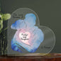 Love Between Father and Daughter Printed Heart Shaped Acrylic Plaque