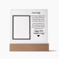 Daddy's First Father's Day Square Acrylic Plaque with Personalization