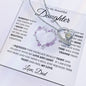 TO MY BEAUTIFUL DAUGHTER KEEP ME IN YOUR HEART FOREVER LOVE HEART PENDANT