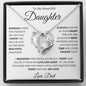TO MY BEAUTIFUL DAUGHTER KEEP ME IN YOUR HEART FOREVER LOVE HEART PENDANT