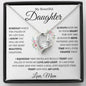 My Beautiful Daughter Keep Me In Your Heart Love, Mom Forever Love Necklace