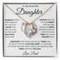 TO MY BEAUTIFUL DAUGHTER KEEP ME IN YOUR HEART FOREVER LOVE HEART PENDANT