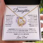TO MY BEAUTIFUL DAUGHTER KEEP ME IN YOUR HEART FOREVER LOVE HEART PENDANT