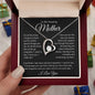 To My Amazing Mother, I Love You Forever Love Necklace