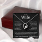To My Wife Heart Is Full Forever Love Necklace