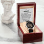 To My Husband Men's Open Work Watch