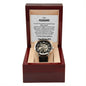 To My Husband Men's Open Work Watch