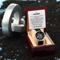 To My Husband Men's Open Work Watch