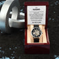 To My Husband Men's Open Work Watch