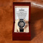 To My Husband Men's Open Work Watch