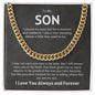 To My Son Cuban Link Chain