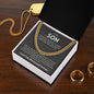 To My Son Cuban Link Chain