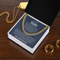 To My Son Love You Forever Cuban Link Chain
