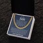 To My Son Love You Forever Cuban Link Chain