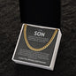 To My Son Cuban Link Chain