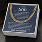 To My Son Love You Forever Cuban Link Chain
