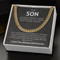 To My Son Cuban Link Chain