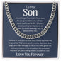 To My Son Love You Forever Cuban Link Chain