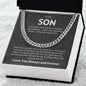 To My Son Cuban Link Chain