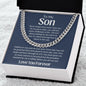 To My Son Love You Forever Cuban Link Chain