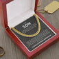 To My Son Cuban Link Chain