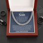 To My Son Love You Forever Cuban Link Chain