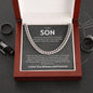 To My Son Cuban Link Chain