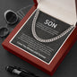 To My Son Cuban Link Chain