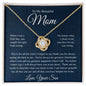 To My Beautiful Mom, Love Your Son Love Knot Necklace