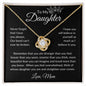 To My Daughter Straighten Your Crown Love Knot Necklace