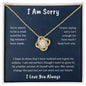 I Am Sorry Love Knot Necklace